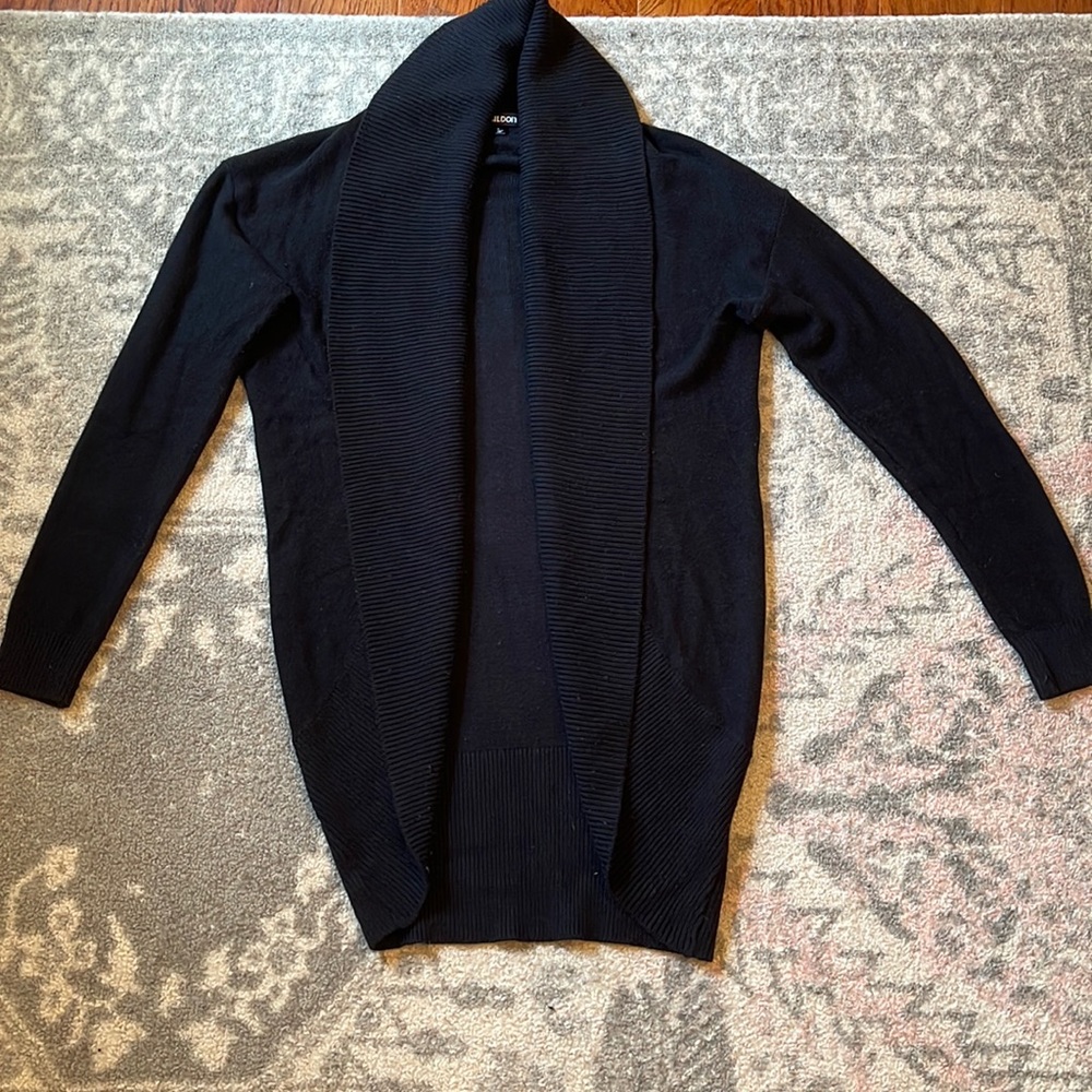 Tildon Black Knit Cocoon Cardigan